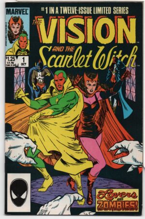 VISION AND THE SCARLET WITCH #1 – ORIGIN STORY – LOVERS – RICHARD HOWELL COVER - 1985