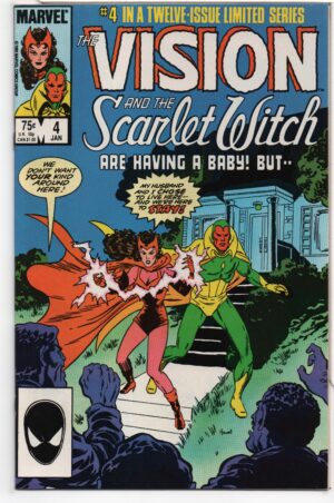 VISION AND THE SCARLET WITCH #4 – 1ST ILLUSION – MUTANT ROMANCE TALES – RICHARD HOWELL COVER - 1986