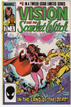 VISION AND THE SCARLET WITCH #5 – ALL HALLOW’S EVE - RICHARD HOWELL COVER - 1986