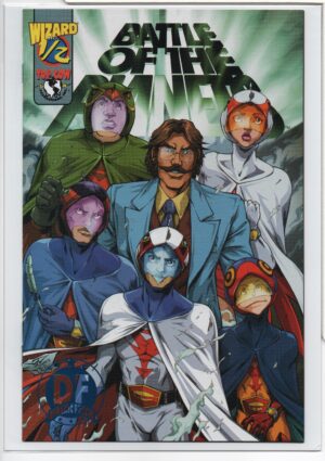 BATTLE OF THE PLANETS #1/2 – AUTHENTIC BLUE FOIL VARIANT – NUMBERED DF COA - 2002