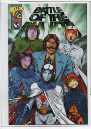 BATTLE OF THE PLANETS #1/2 – AUTHENTIC BLUE FOIL VARIANT – NUMBERED DF COA - 2002