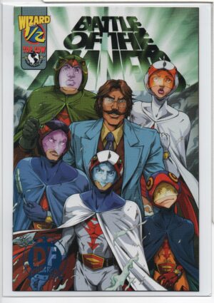 BATTLE OF THE PLANETS #1/2 – AUTHENTIC BLUE FOIL VARIANT – NUMBERED DF COA - 2002