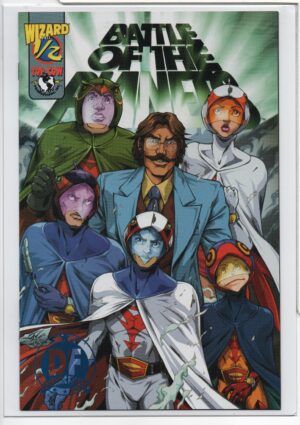 BATTLE OF THE PLANETS #1/2 – AUTHENTIC BLUE FOIL VARIANT – NUMBERED DF COA - 2002