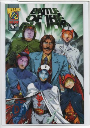 BATTLE OF THE PLANETS #1/2 – AUTHENTIC BLUE FOIL VARIANT – NUMBERED DF COA - 2002