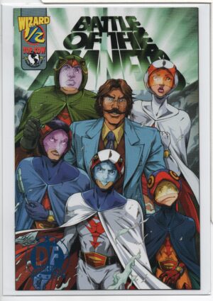 BATTLE OF THE PLANETS #1/2 – AUTHENTIC BLUE FOIL VARIANT – NUMBERED DF COA - 2002