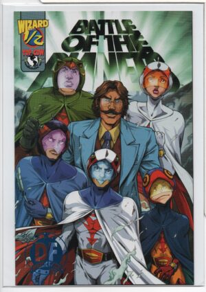 BATTLE OF THE PLANETS #1/2 – AUTHENTIC BLUE FOIL VARIANT – NUMBERED DF COA - 2002