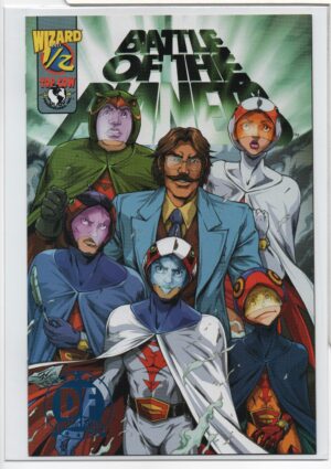 BATTLE OF THE PLANETS #1/2 – AUTHENTIC BLUE FOIL VARIANT – NUMBERED DF COA - 2002