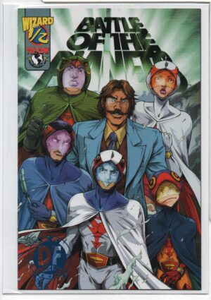 BATTLE OF THE PLANETS #1/2 – AUTHENTIC BLUE FOIL VARIANT – NUMBERED DF COA - 2002