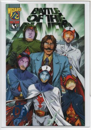 BATTLE OF THE PLANETS #1/2 – AUTHENTIC BLUE FOIL VARIANT – NUMBERED DF COA - 2002