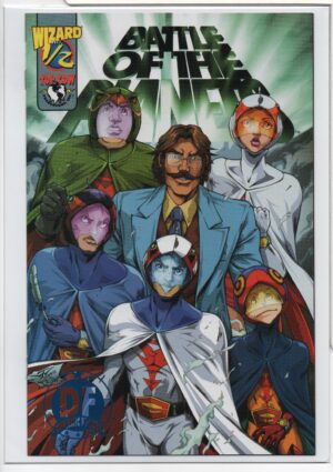 BATTLE OF THE PLANETS #1/2 – AUTHENTIC BLUE FOIL VARIANT – NUMBERED DF COA - 2002