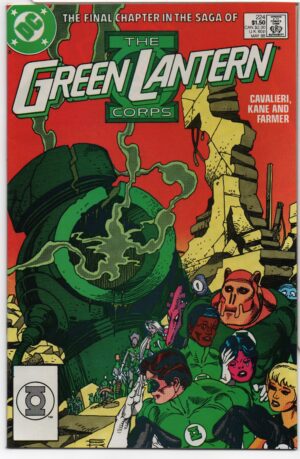 GREEN LANTERN CORPS #224 – FINAL ISSUE - DOUBLE SIZE – GIL KANE COVER - 1988