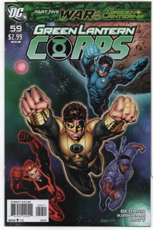 GREEN LANTERN CORPS #59 – WAR OF GREEN LANTERNS – AARON LOPRESTI COVER - 2011
