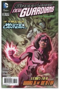 GREEN LANTERN: NEW GUARDIANS #31 – DEADWORLD – 1ST RAGA – DIOGENES NEVES COVER - 2014