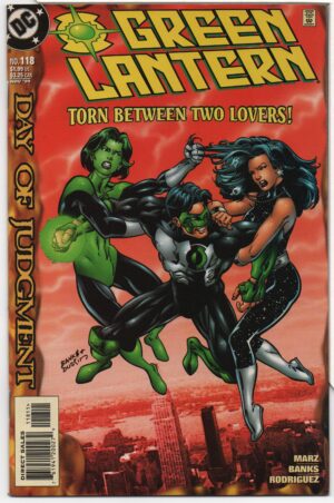 GREEN LANTERN #118 – TORN BETWEEN 2 LOVERS - RON MARZ – DARRYL BANKS COVER - 1999