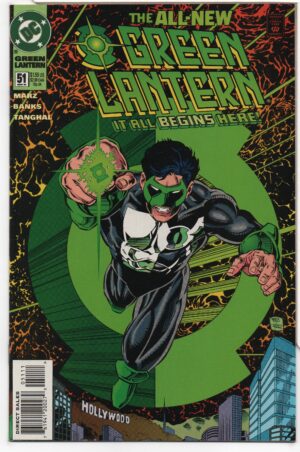 GREEN LANTERN #51 – 1ST KYLE RAYNER – CHANGING THE GUARD – DARRYL BANKS COVER - 1994