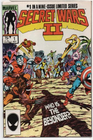 SECRET WARS II #1 – 1ST APP BEYONDER AND THUNDERSWORD – JOHN BYRNE COVER - 1985