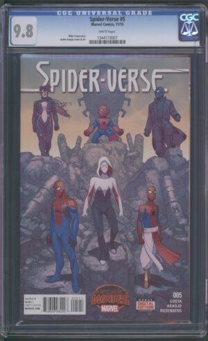 SPIDER-VERSE #5 - CGC 9.8 NM/M – ALTERNATE SPIDER-MAN VS SINISTER SIX – ANDRE LIMA ARAUJO COVER - 2015