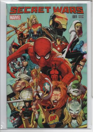 SECRET WARS #1 – Dynamic Forces Exclusive – GREG LAND Variant - LIMITED - DF COA - 2015