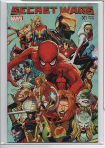 SECRET WARS #1 – Dynamic Forces Exclusive – GREG LAND Variant - LIMITED - DF COA - 2015