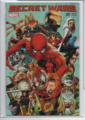 SECRET WARS #1 – Dynamic Forces Exclusive – GREG LAND Variant - LIMITED - DF COA - 2015