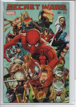 SECRET WARS #1 – Dynamic Forces Exclusive – GREG LAND Variant - LIMITED - DF COA - 2015