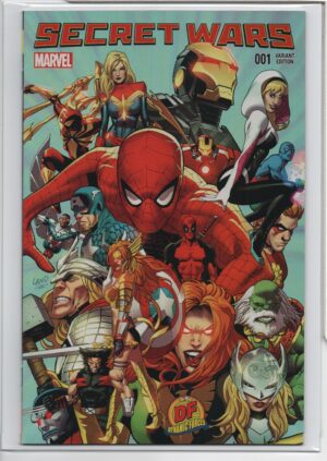 SECRET WARS #1 – DF EXCLUSIVE – GREG LAND VARIANT - LIMITED - DF COA - DOCTOR DOOM - 2015