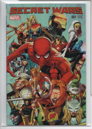 SECRET WARS #1 – DF EXCLUSIVE – GREG LAND VARIANT - LIMITED - DF COA - DOCTOR DOOM - 2015