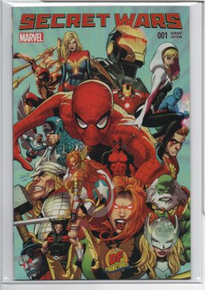 SECRET WARS #1 – DF EXCLUSIVE – GREG LAND VARIANT - LIMITED - DF COA - DOCTOR DOOM - 2015