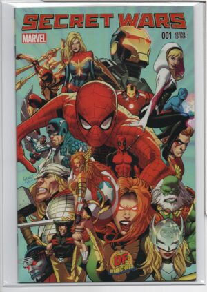 SECRET WARS #1 – DF EXCLUSIVE – GREG LAND VARIANT - LIMITED - DF COA - DOCTOR DOOM - 2015