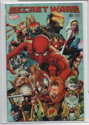 SECRET WARS #1 – DF EXCLUSIVE – GREG LAND VARIANT - LIMITED - DF COA - DOCTOR DOOM - 2015