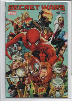 SECRET WARS #1 – DF EXCLUSIVE – GREG LAND VARIANT - LIMITED - DF COA - DOCTOR DOOM - 2015