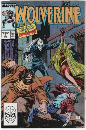 WOLVERINE #4 – 1ST ROUGHHOUSE AND BLOODSPORT – KEY ISSUE – JOHN BUSCEMA COVER - 1989