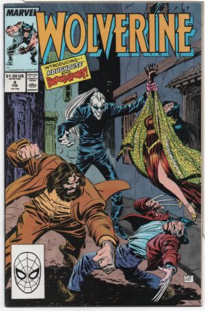 WOLVERINE #4 – 1ST ROUGHHOUSE AND BLOODSPORT – KEY ISSUE – JOHN BUSCEMA COVER - 1989