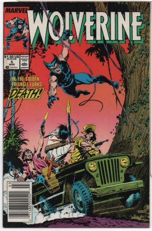 WOLVERINE #5 – 1ST HARDCASE – HUNTER’S MOON – JOHN BUSCEMA COVER – NEWSSTAND VARIANT - 1989