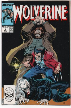WOLVERINE #6 – ROUGHOUSE – 1ST APPEARANCES – DIRECT – TODD MCFARLANE PIN-UP BACK COVER - 1989
