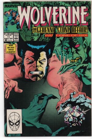 WOLVERINE #11 – GEHENNA STONE AFFAIR – KEVIN NOWLAN COVER – PETER DAVID - DIRECT - 1989