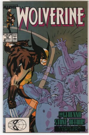 WOLVERINE #16 – GEHENNA STONE AFFAIR – PETER DAVID – KEVIN NOWLAN COVER – DIRECT - 1989