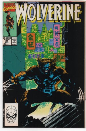 WOLVERINE #24 – PETER DAVID - JIM LEE COVER – 1ST SNOW QUEEN – DIRECT - 1990