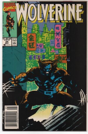 WOLVERINE #24 – PETER DAVID - JIM LEE COVER – 1ST SNOW QUEEN – NEWSSTAND VARIANT - 1990