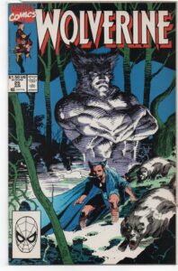 WOLVERINE #25 – JIM LEE COVER – JOHN BUSCEMA – MARY JO DUFFY - HEIR AID – DIRECT - 1990