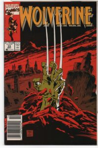 WOLVERINE #33 – NEWSSTAND VARIANT - LARRY HAMA – MARC SILVESTRI COVER - 1990