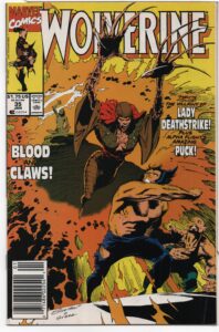 WOLVERINE #35 – BLOOD AND CLAWS – LARRY HAMA – MARC SILVESTRI COVER – NEWSSTAND VARIANT - 1991
