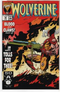 WOLVERINE #36 – BLOOD AND CLAWS – LARRY HAMA – MARC SILVESTRI COVER – DIRECT EDITION - 1991