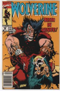 WOLVERINE #38 – 1ST ALBERT ON COVER – SEE VENICE AND DIE – MARC SILVESTRI COVER – NEWSSTAND VARIANT - 1991