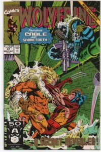 WOLVERINE #41 – MARC SILVESTRI 2ND PRINT – GOLD LOGO – DOWN IN THE BOTTOMS - 1991