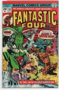 FANTASTIC FOUR #156 – SILVER SURFER – DOCTOR DOOM – RICH BUCKLER COVER - 1975
