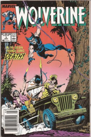 WOLVERINE #5 – 1ST HARDCASE – HUNTER’S MOON – JOHN BUSCEMA COVER – NEWSSTAND VARIANT - 1989