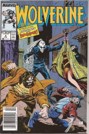 WOLVERINE #4 – 1ST ROUGHHOUSE AND BLOODSPORT – KEY ISSUE – JOHN BUSCEMA COVER - 1989