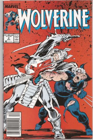 WOLVERINE #2 – KEY ISSUE – 1ST SILVER SAMURAI – JOHN BUSCEMA COVER – NEWSSTAND - 1988